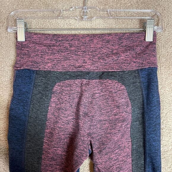 Free People Movement Dylan Leggings Womens XS High Waist Colorblock Mesh Cropped - Picture 11 of 14